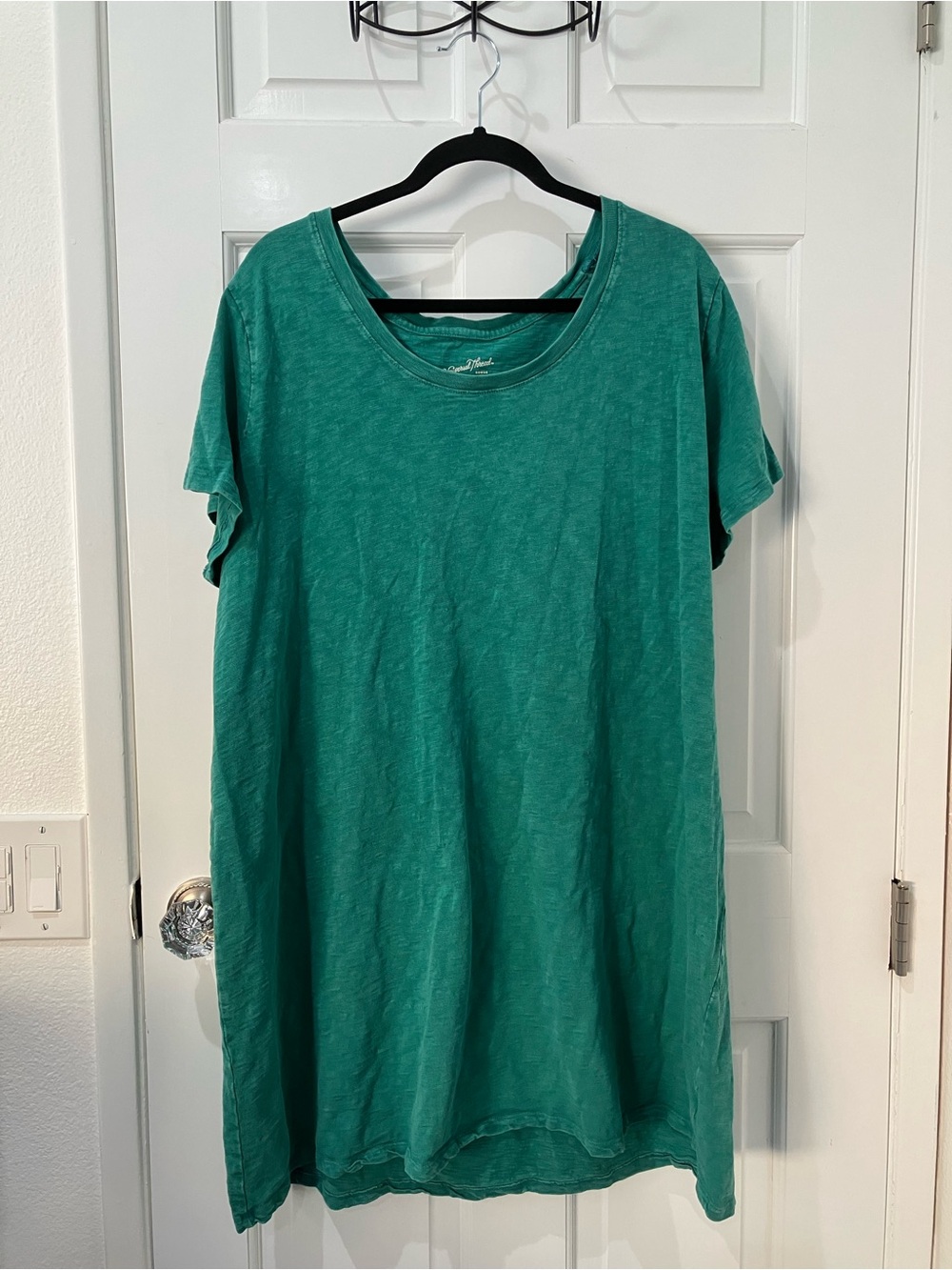 Universal Thread Green T-Shirt Dress, 2X - Picture 2 of 4